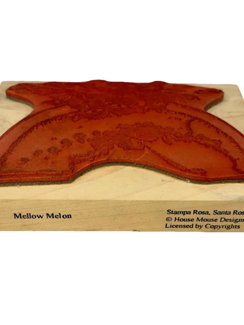 House Mouse Rubber Stamp Watermelon Mellow Melon Vintage 1998 Stampa Rosa